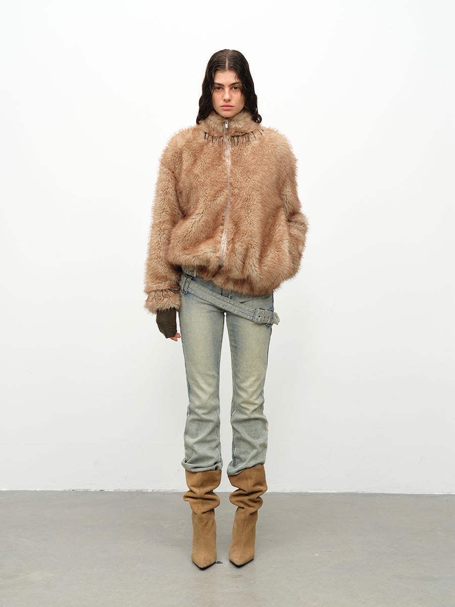 Dotyears24AW Double-belted bootcut jeans