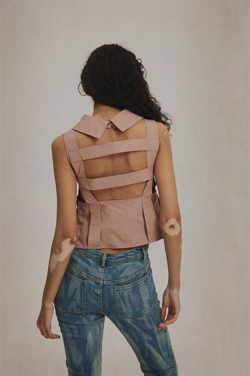 Dotyears 23ss two tone top