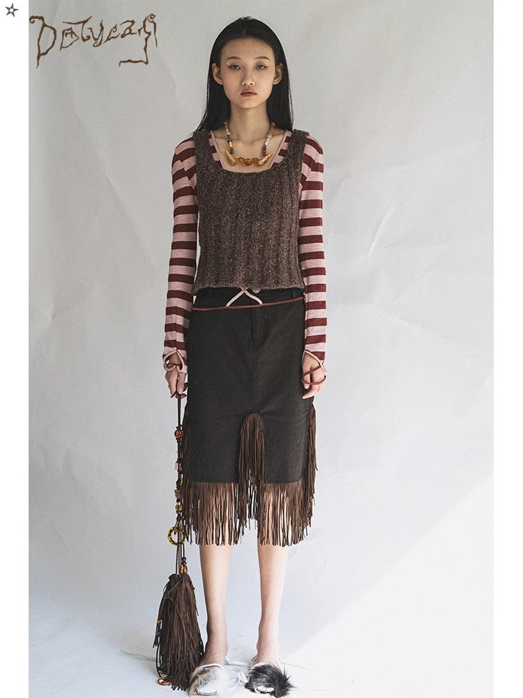 Dotyears Tassel beaded accessory original design crossbody small shoulder bag