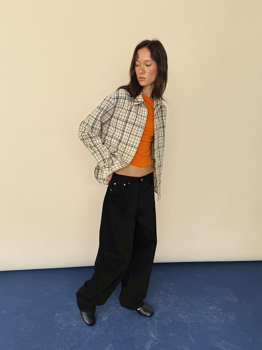 Hughum Khaki Check Cotton Shirt