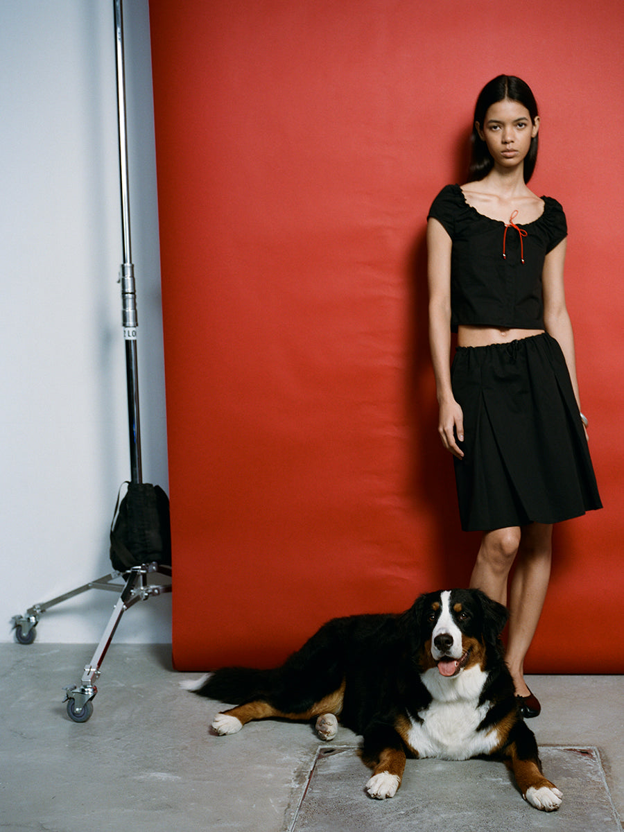 Hughum Cotton black drawstring strap set