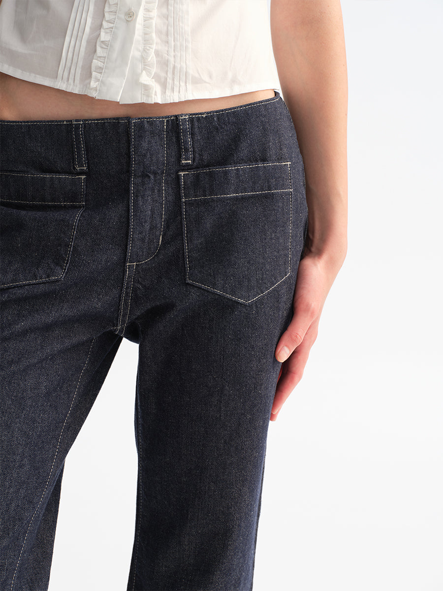Hughum Two-Pocket Raw Denim Jeans