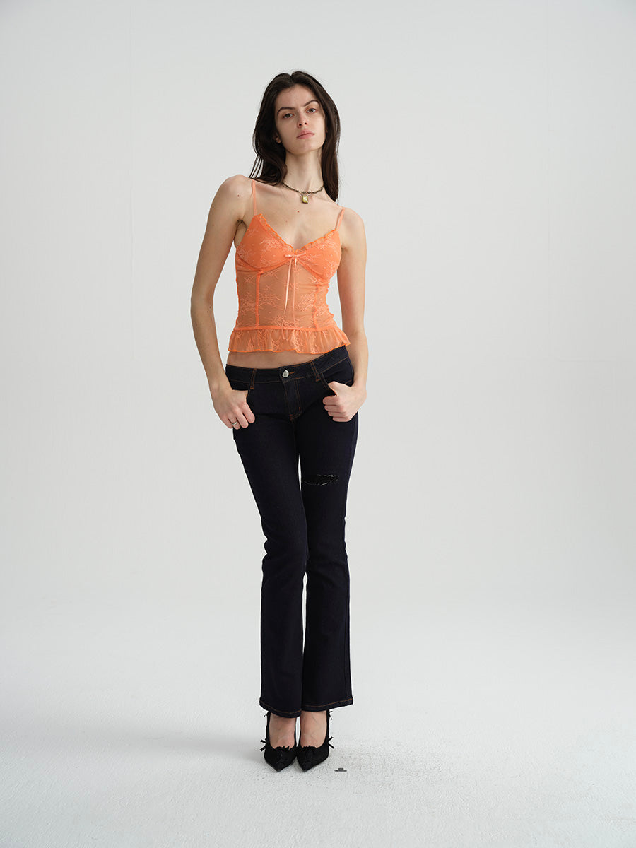 Dotyears Two-tone lace slim fit small suspenders