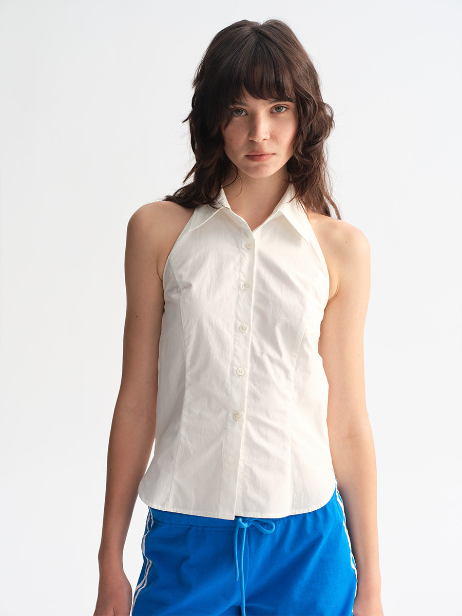 Hughum Cottony Halter Shirt Vest