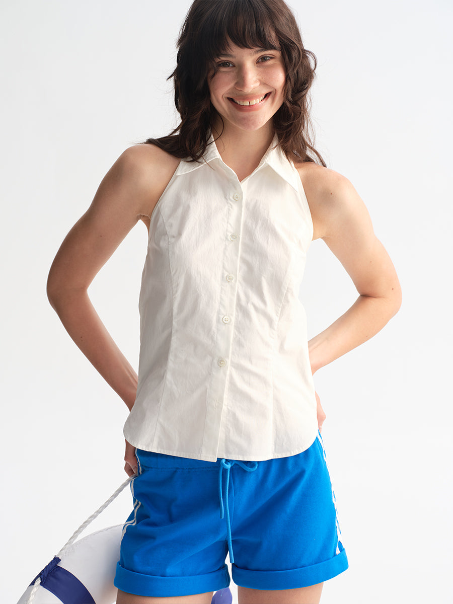 Hughum Cottony Halter Shirt Vest