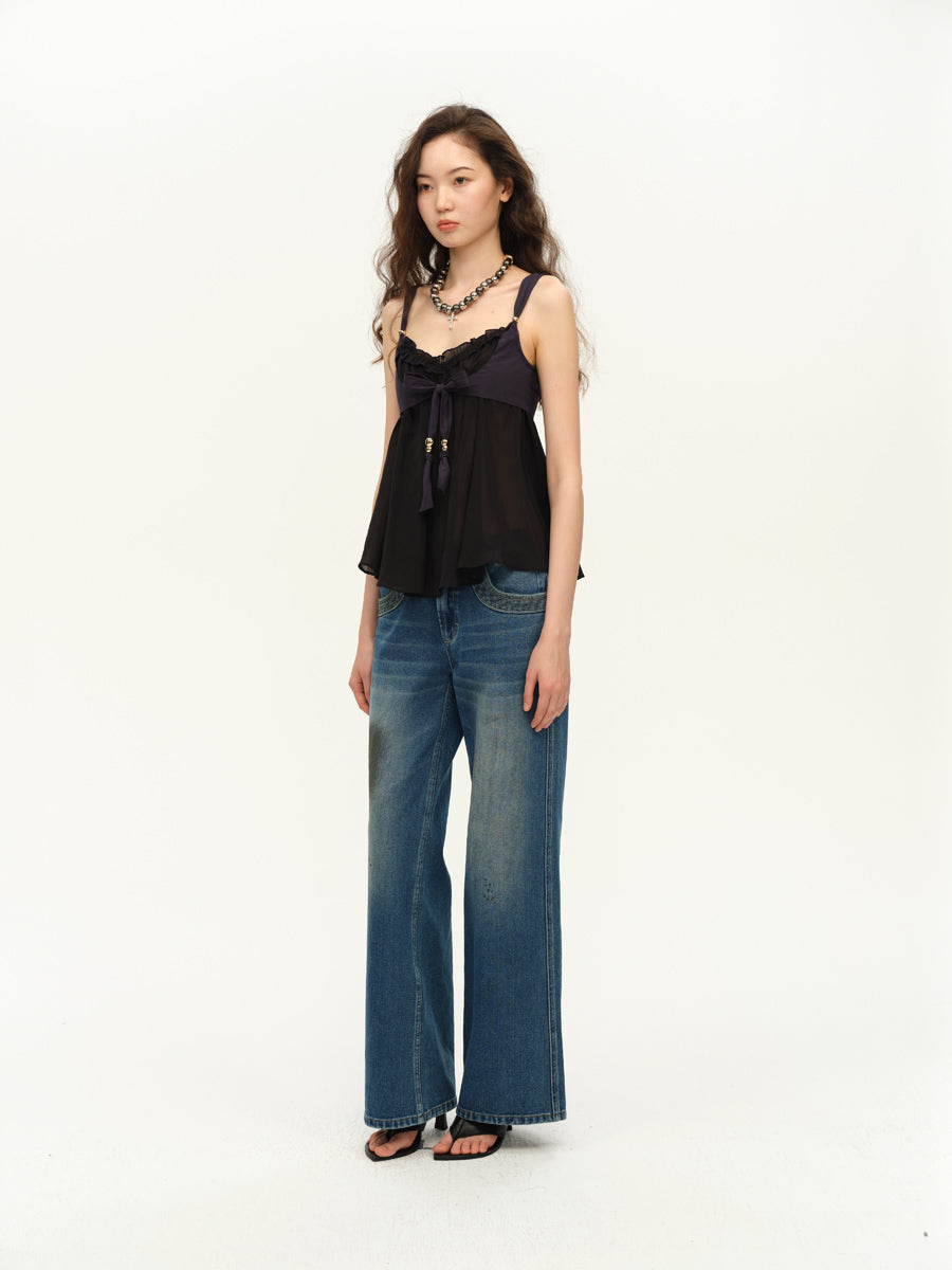 Dotyears Fake two contrasting panels A pendulum small top