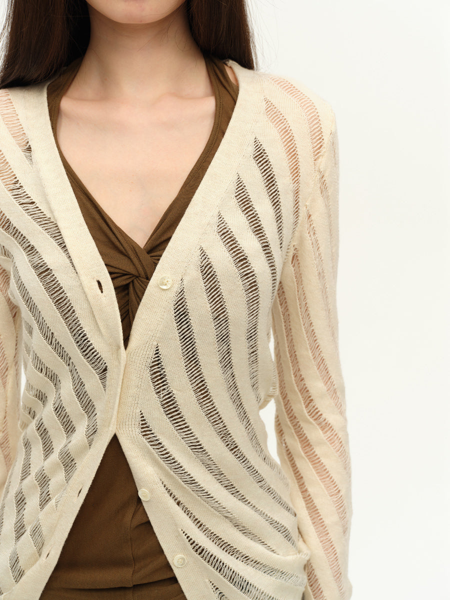 Dotyears Twisted camisole with camisole on chest, halterneck gray and green two-tone model