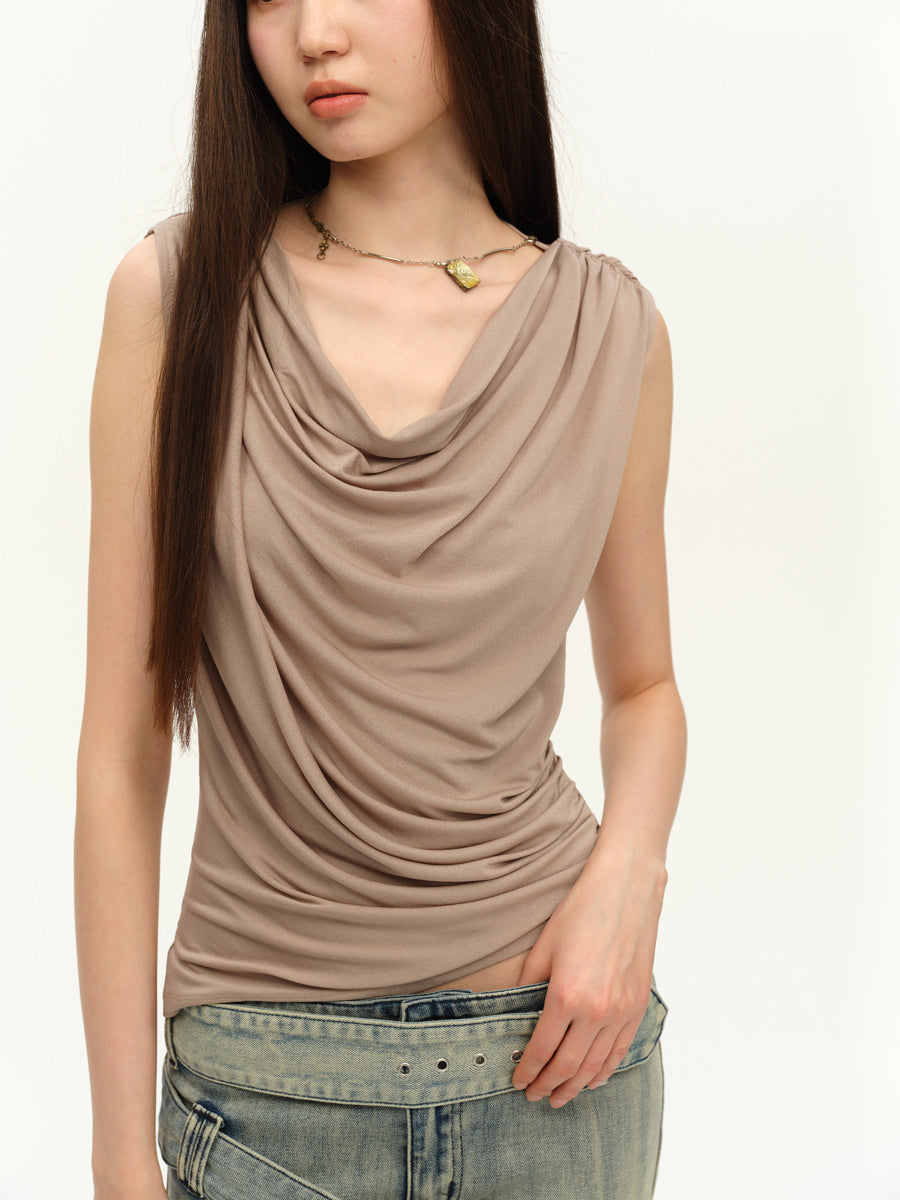 Dotyears Swing neck vest acetate backless beaded design More than 1,000 people added purchases