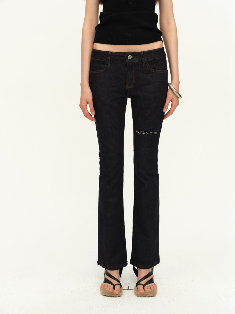 Dotyears Lace panels, trimmed cut-outs, skinny jeans