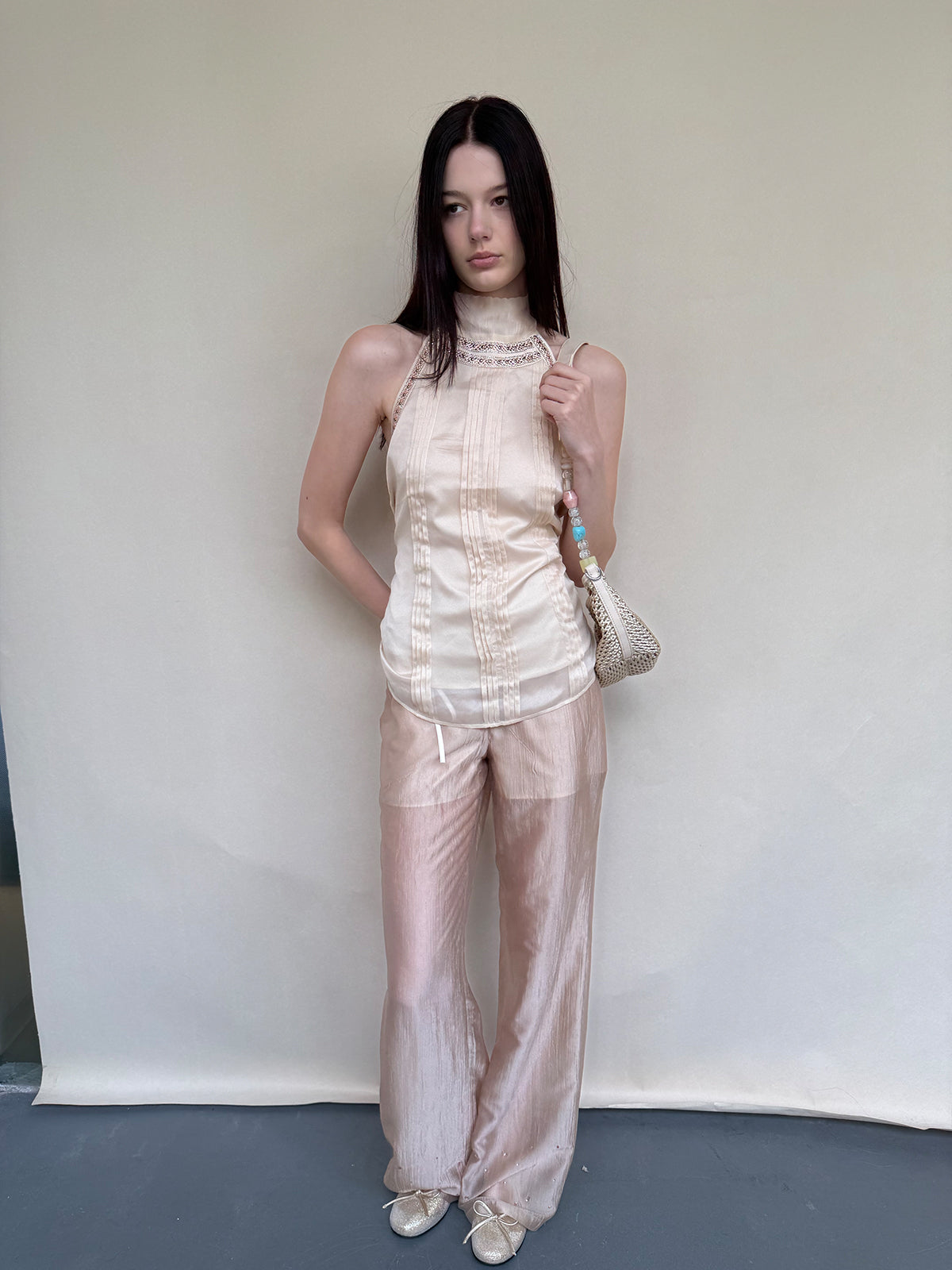 Dotyears hot-drilled back-tie gold top