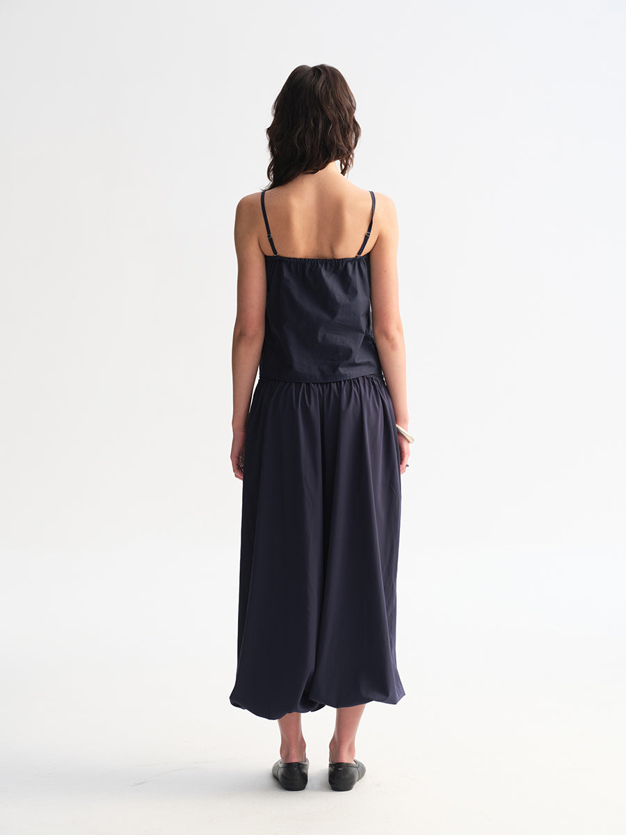 Hughum Cottony Drawstring Lantern Pants