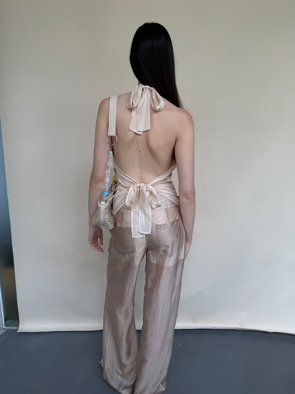 Dotyears hot-drilled back-tie gold top