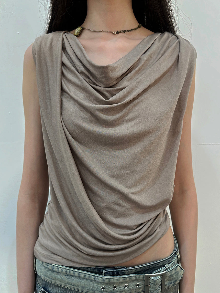 Dotyears Swing neck vest acetate backless beaded design More than 1,000 people added purchases