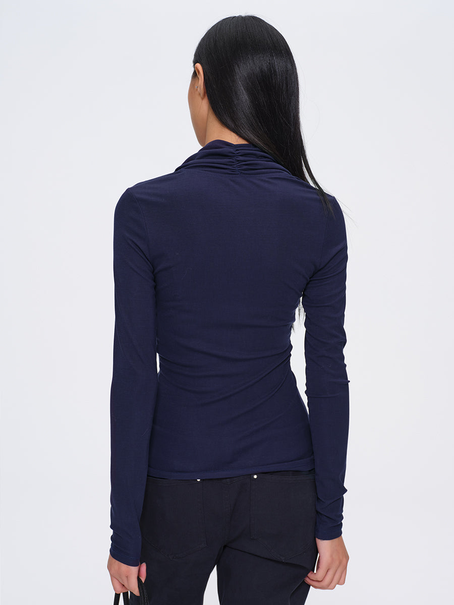 Dotyears Dark Blue Structured Top