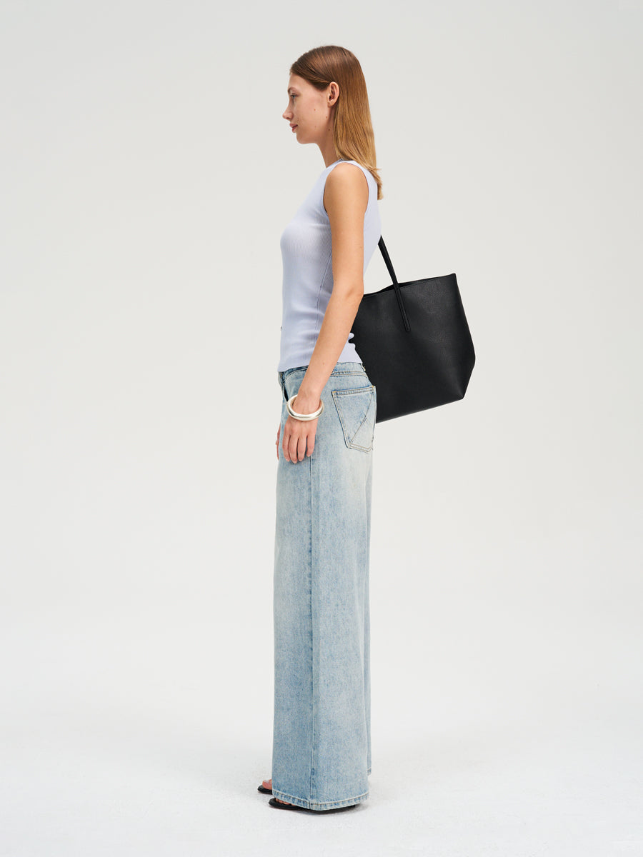 Hughum Long-staple cotton acetate silk knitted vest