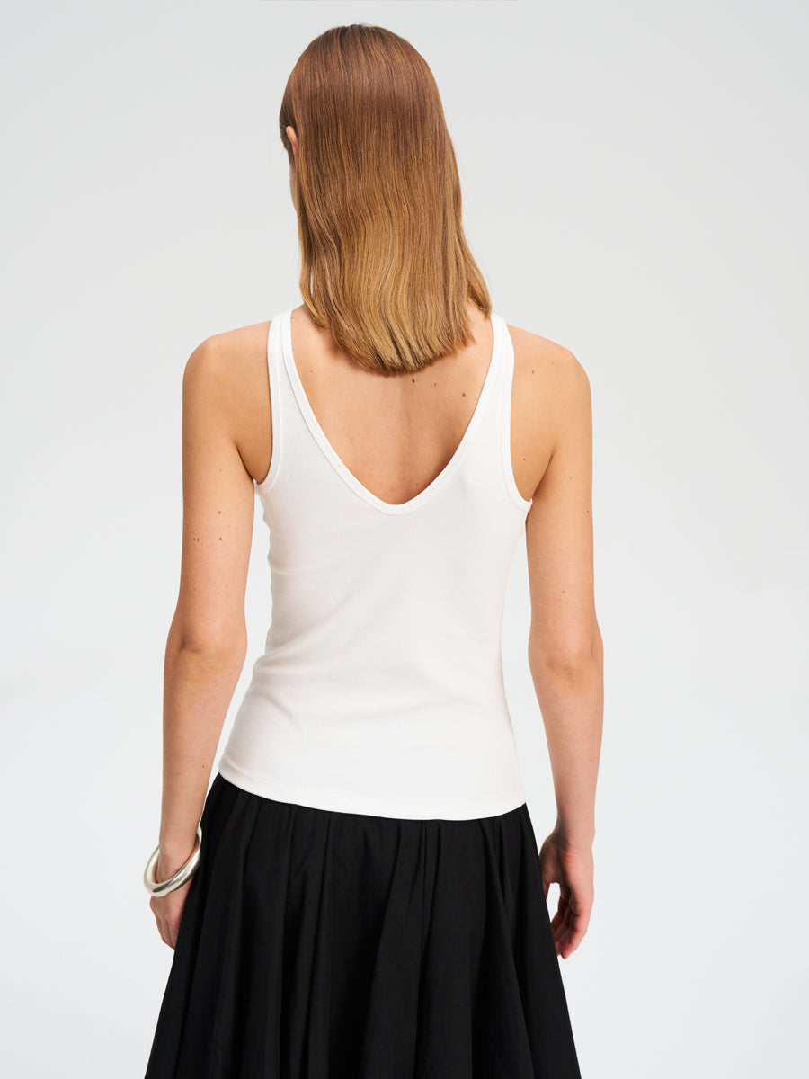 Hughum High-necked vintage two-tone back V-neck vest