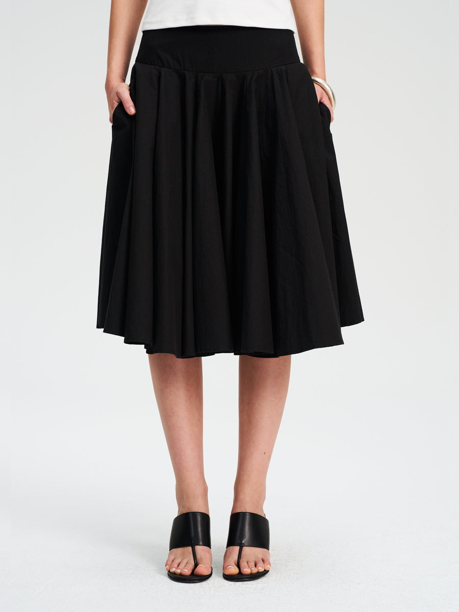 Hughum Cotton three-dimensional scalloped skirt skirt