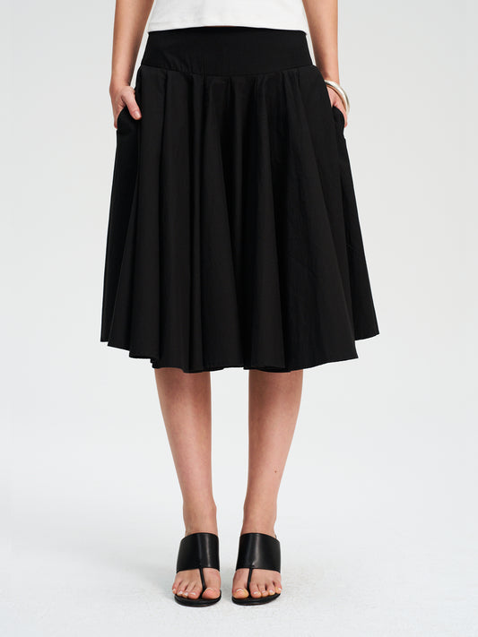 Hughum Cotton three-dimensional scalloped skirt skirt