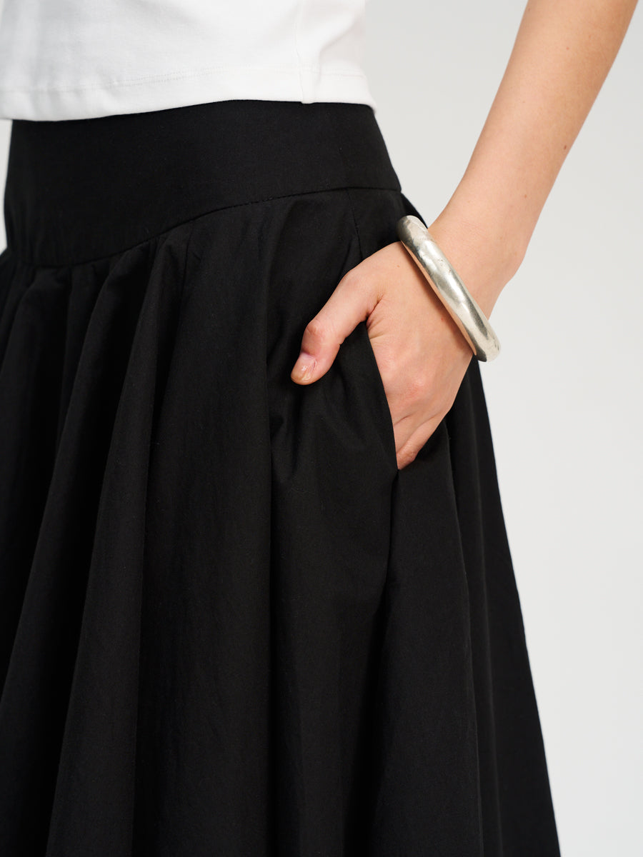 Hughum Cotton three-dimensional scalloped skirt skirt