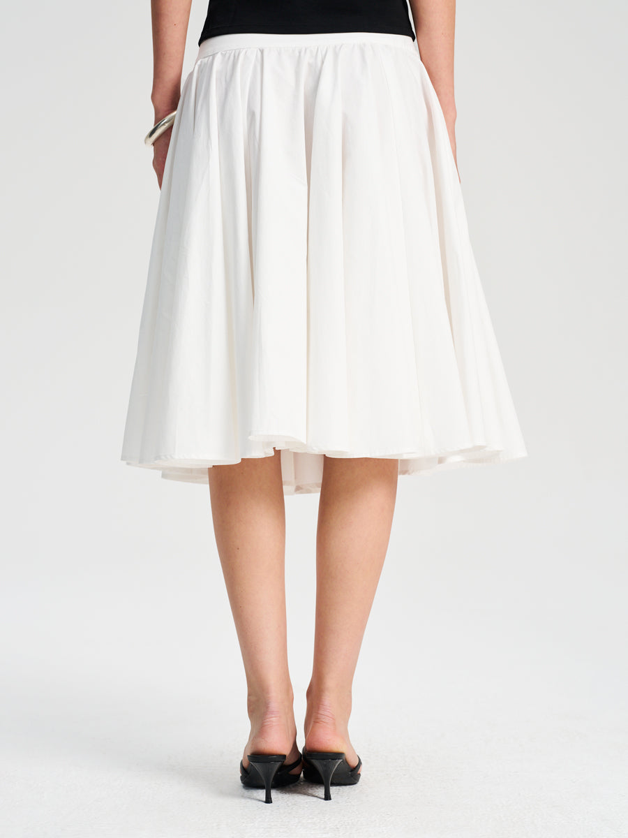 Hughum Cotton three-dimensional scalloped skirt skirt