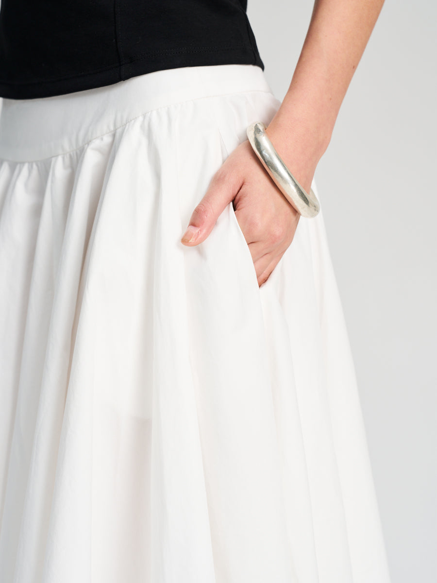 Hughum Cotton three-dimensional scalloped skirt skirt