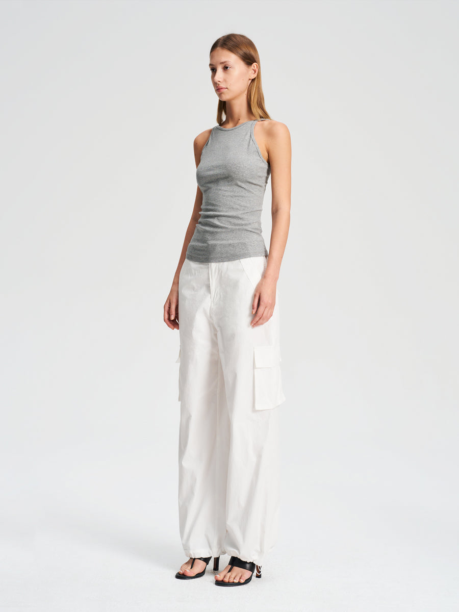 Hughum High-necked vintage two-tone back V-neck vest