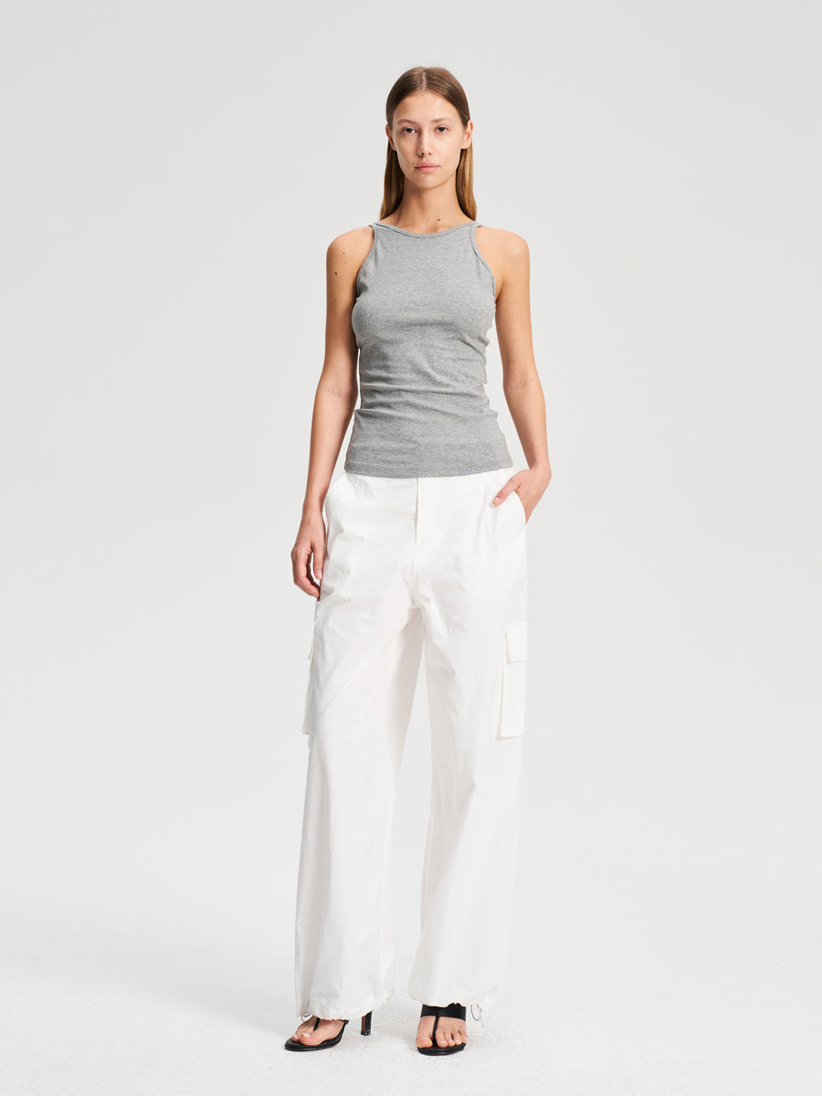 Hughum High-necked vintage two-tone back V-neck vest