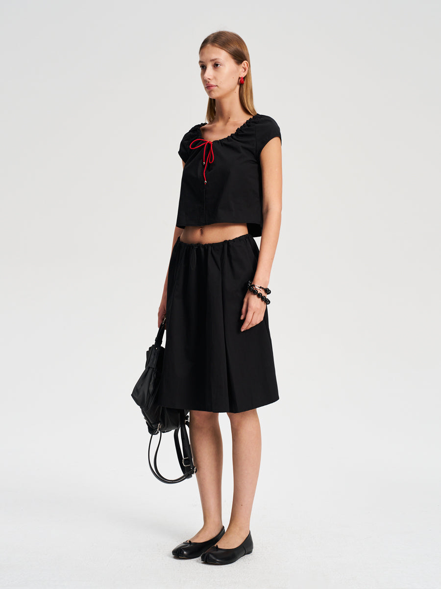 Hughum Cotton black drawstring strap set