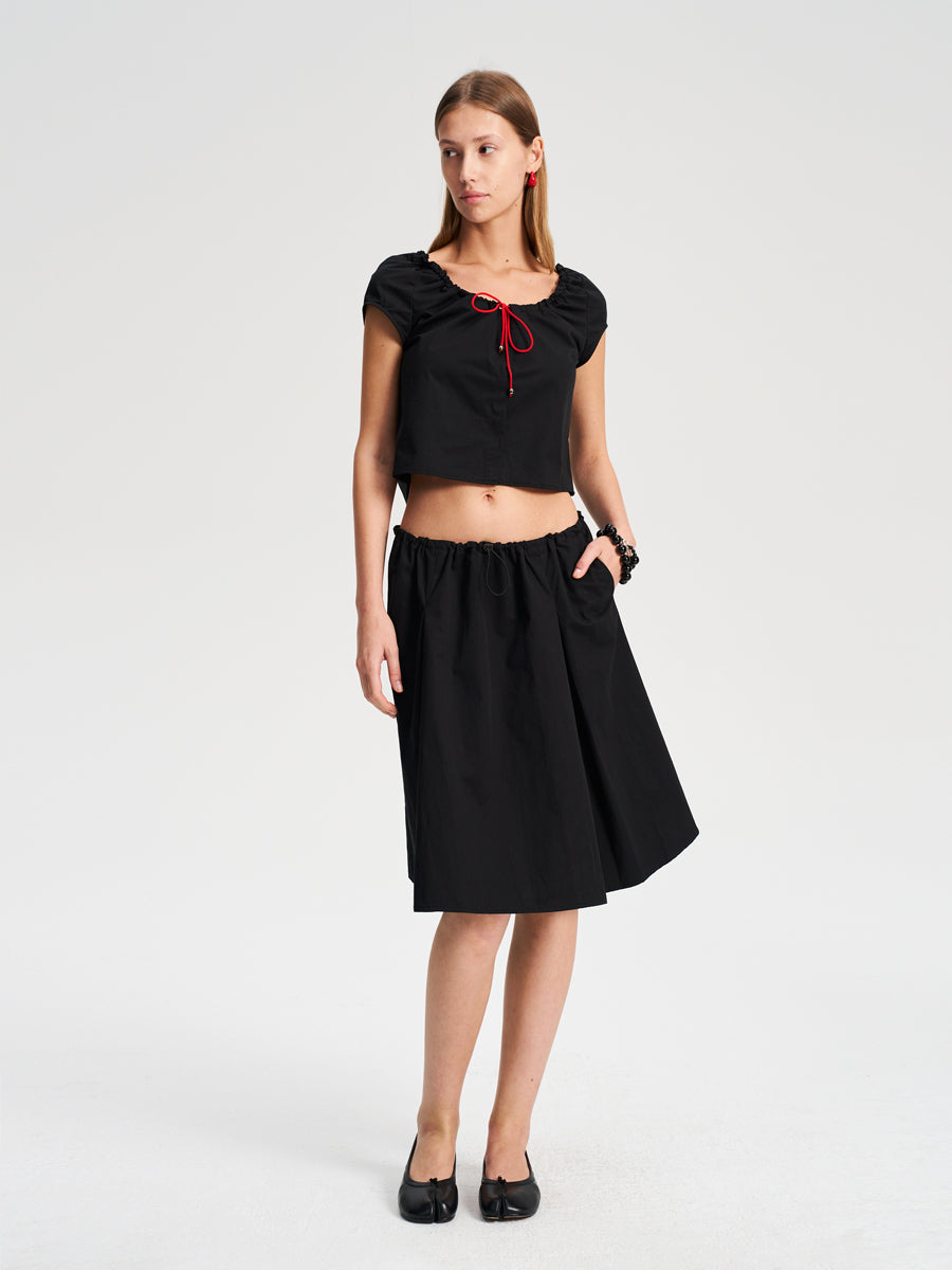 Hughum Cotton black drawstring strap set