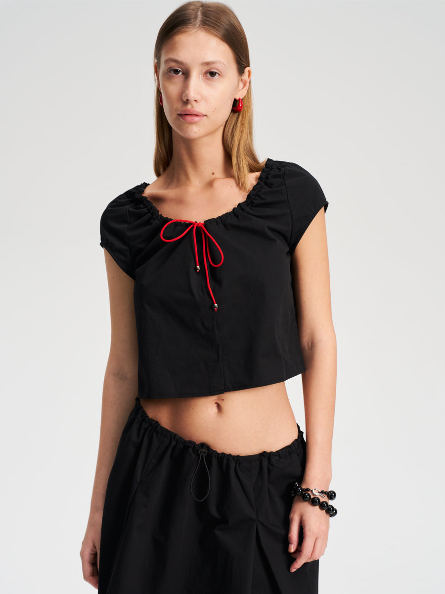 Hughum Cotton black drawstring strap set