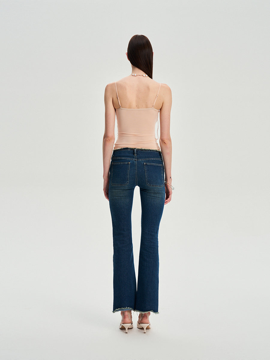 Dotyears Forest Whispers - Light-coloured drawstring pleated slim suspenders