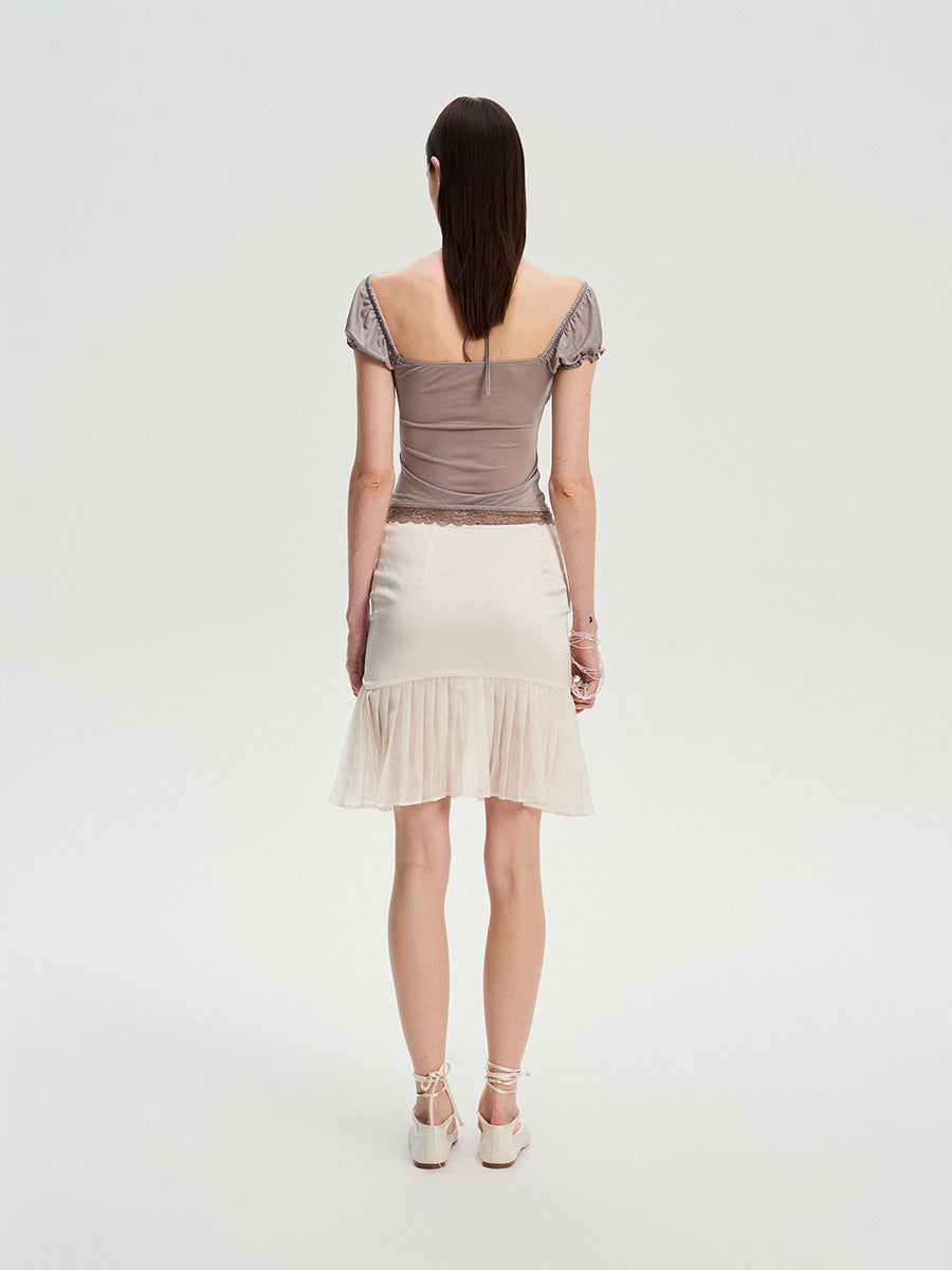 Dotyears Acetate lace panelled beaded cardigan