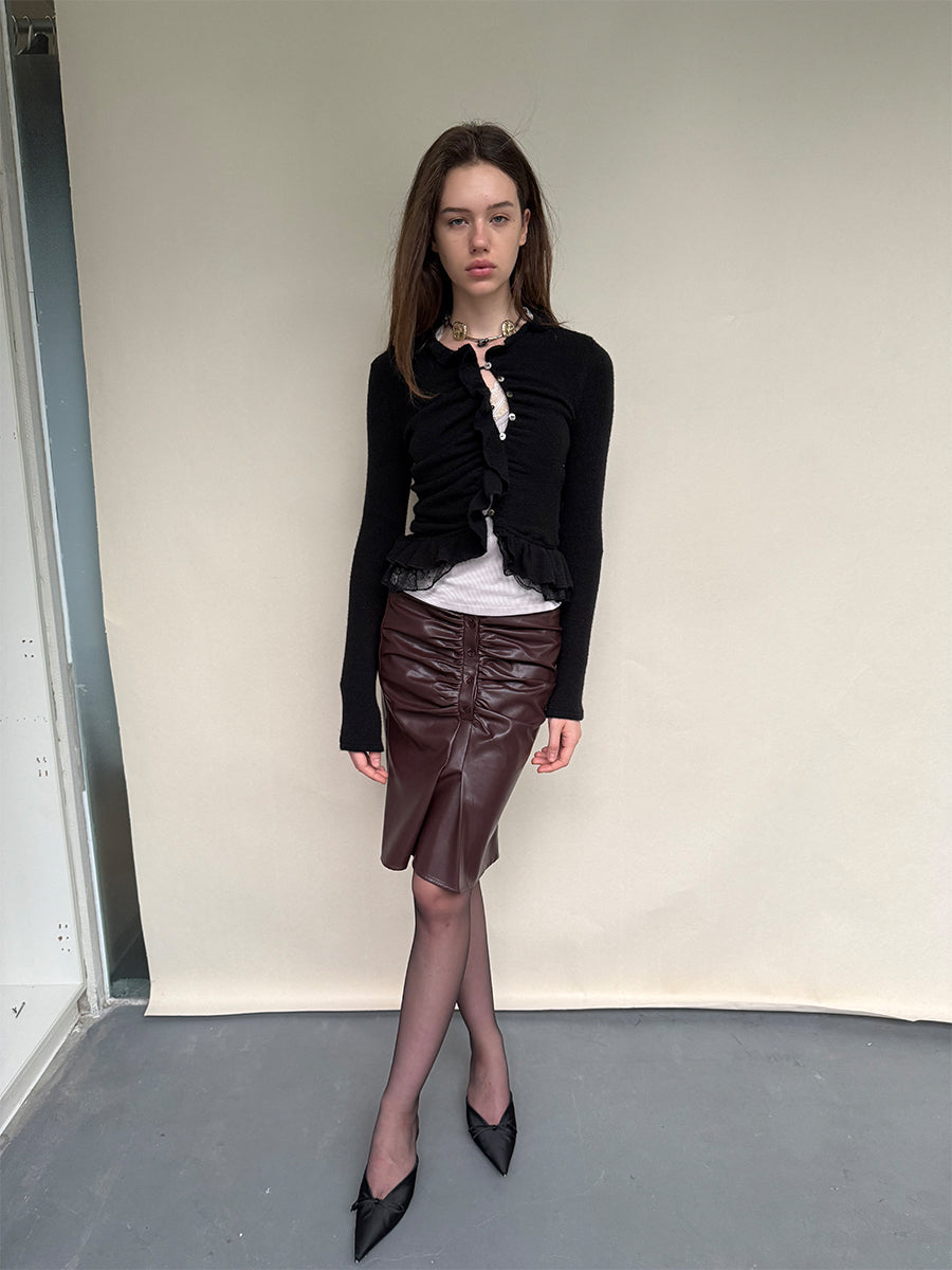 Dotyears Knit and Lace Panelled Shirt