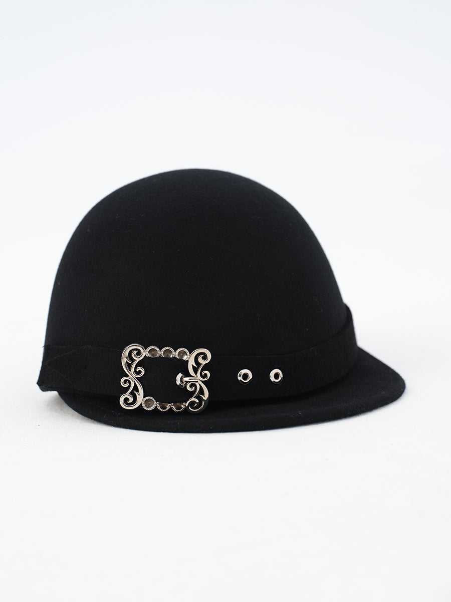 Dotyears Wool Riding Hat with Metal Buckle