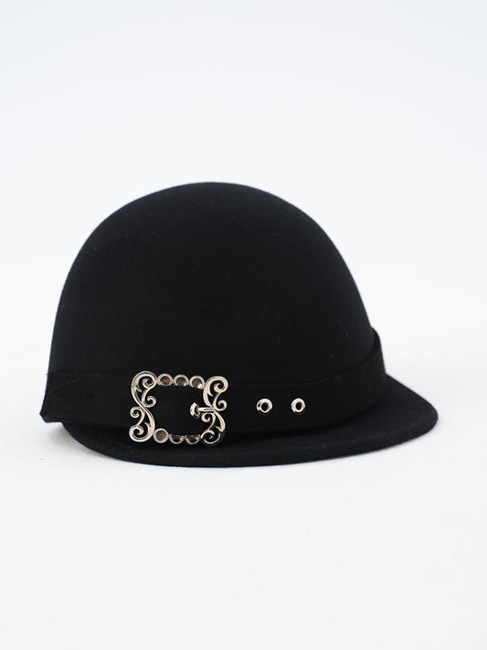 Dotyears Wool Riding Hat with Metal Buckle