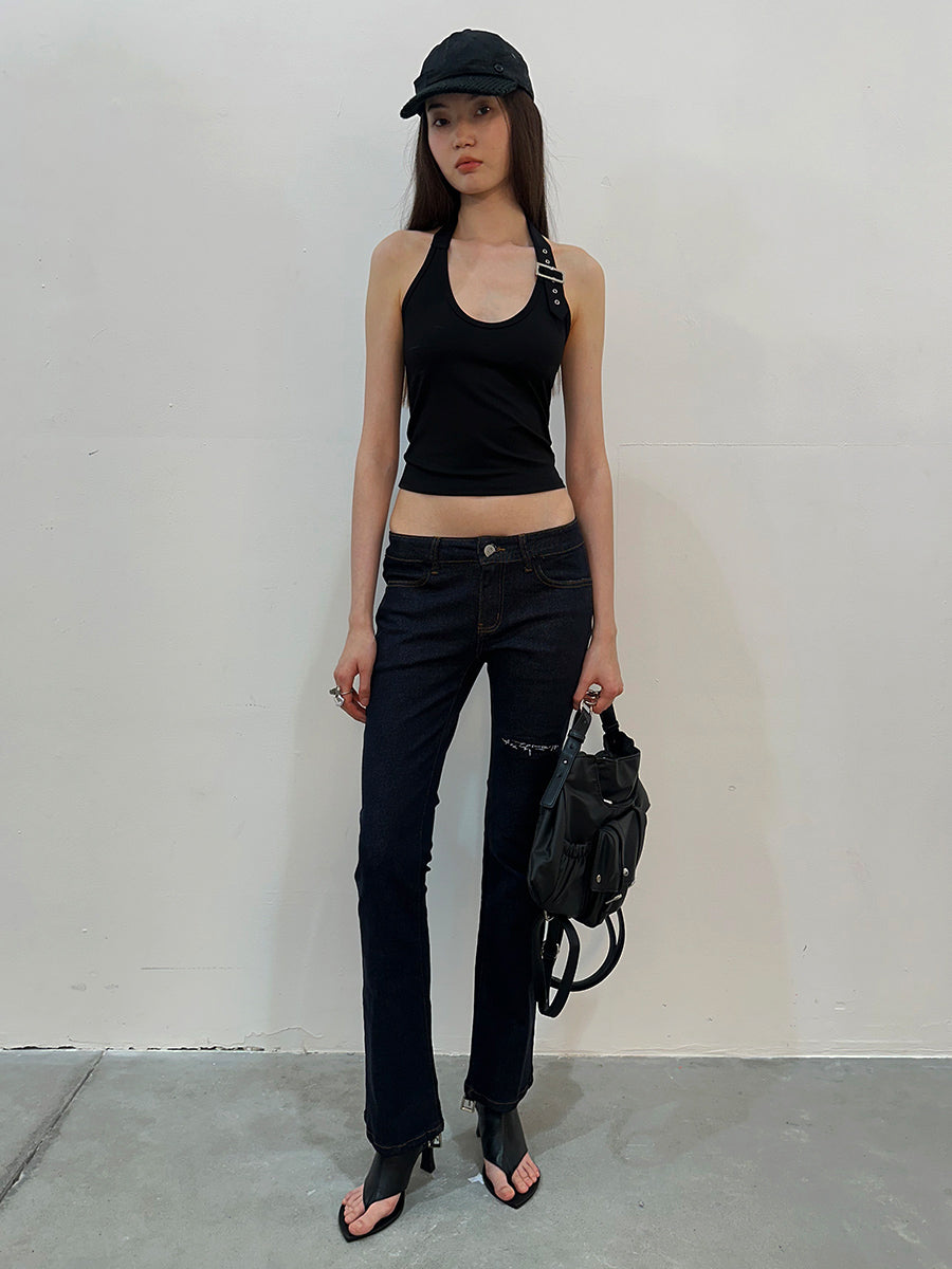 Dotyears Lace panels, trimmed cut-outs, skinny jeans