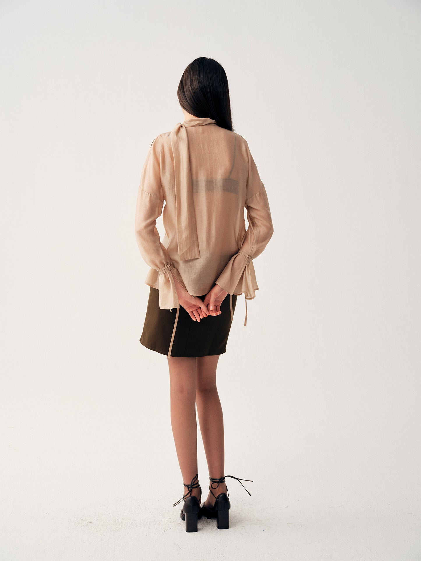 Dotyears Champagne‑Textured Blouse