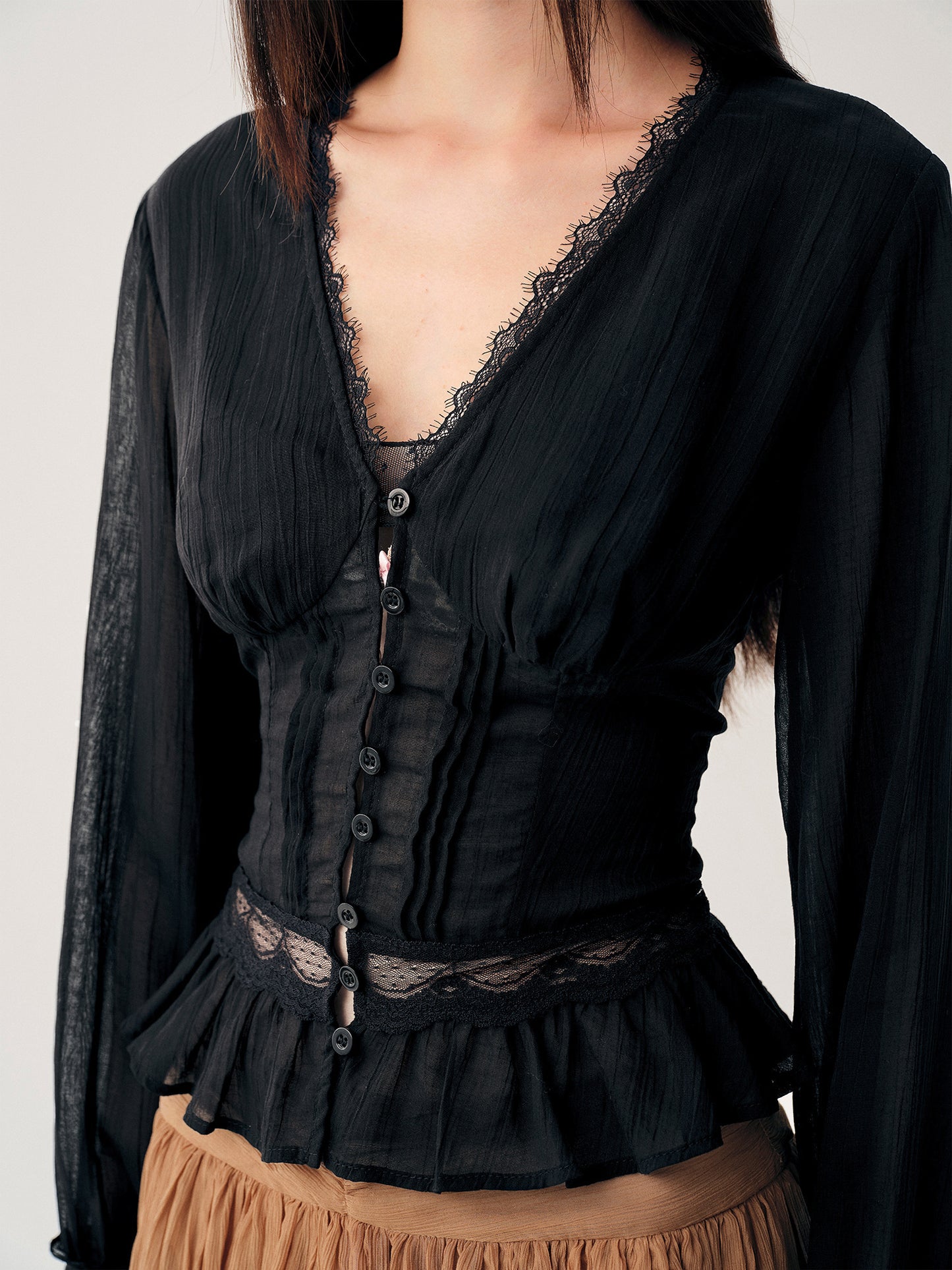 Dotyears Black Lace Cardigan