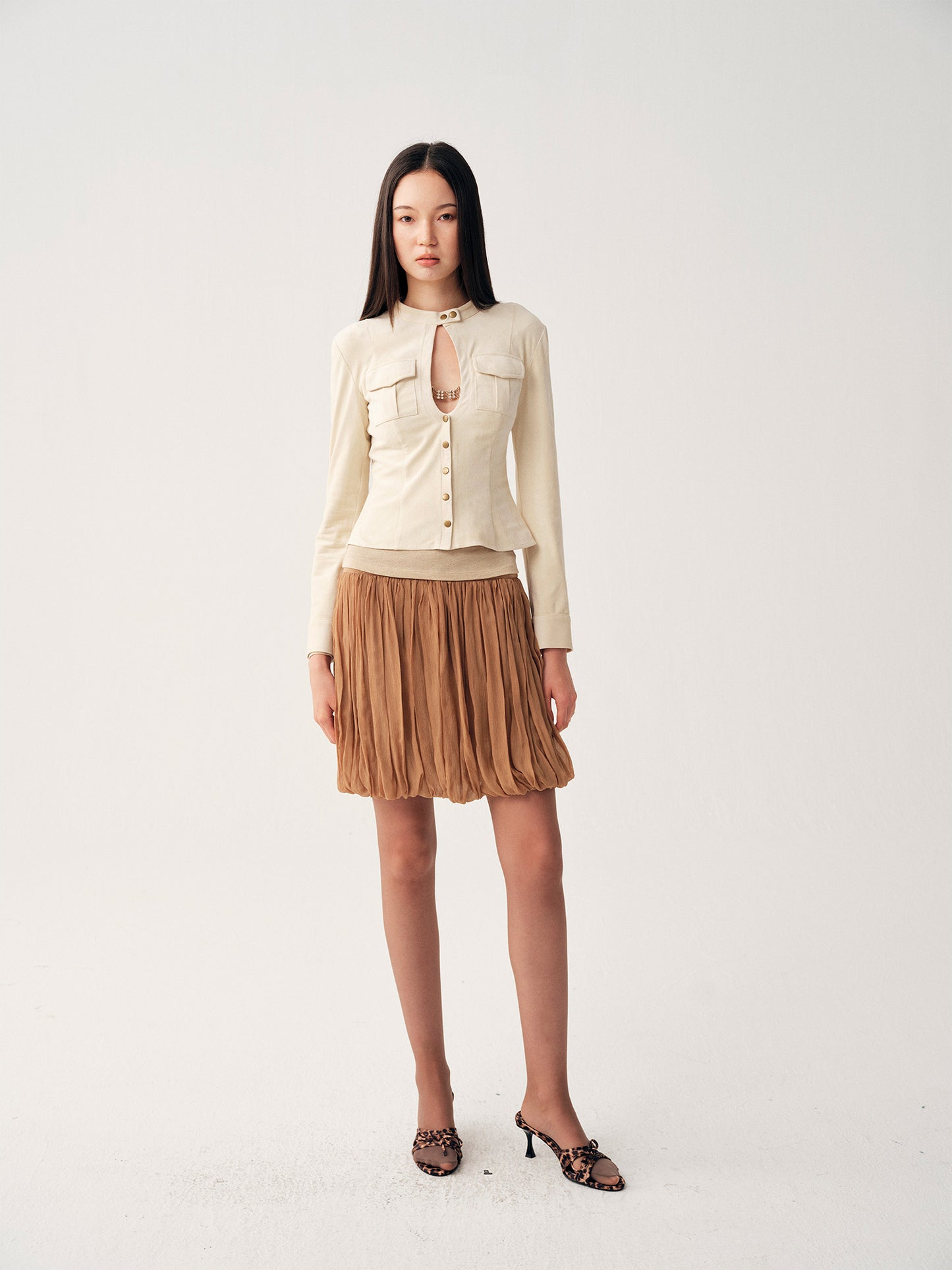 Dotyears Nude Bubble Skirt