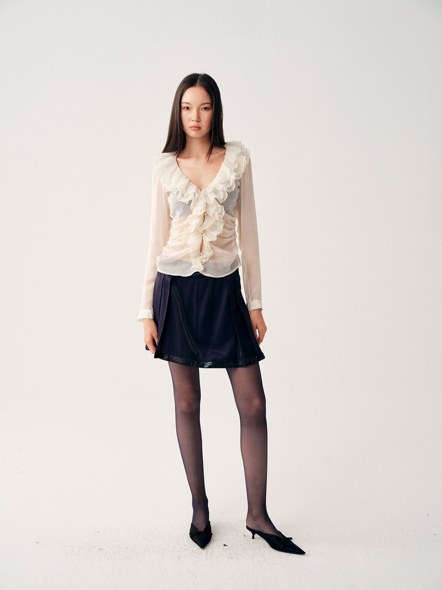 Dotyears Multi‑Layer Ruffled Cardigan
