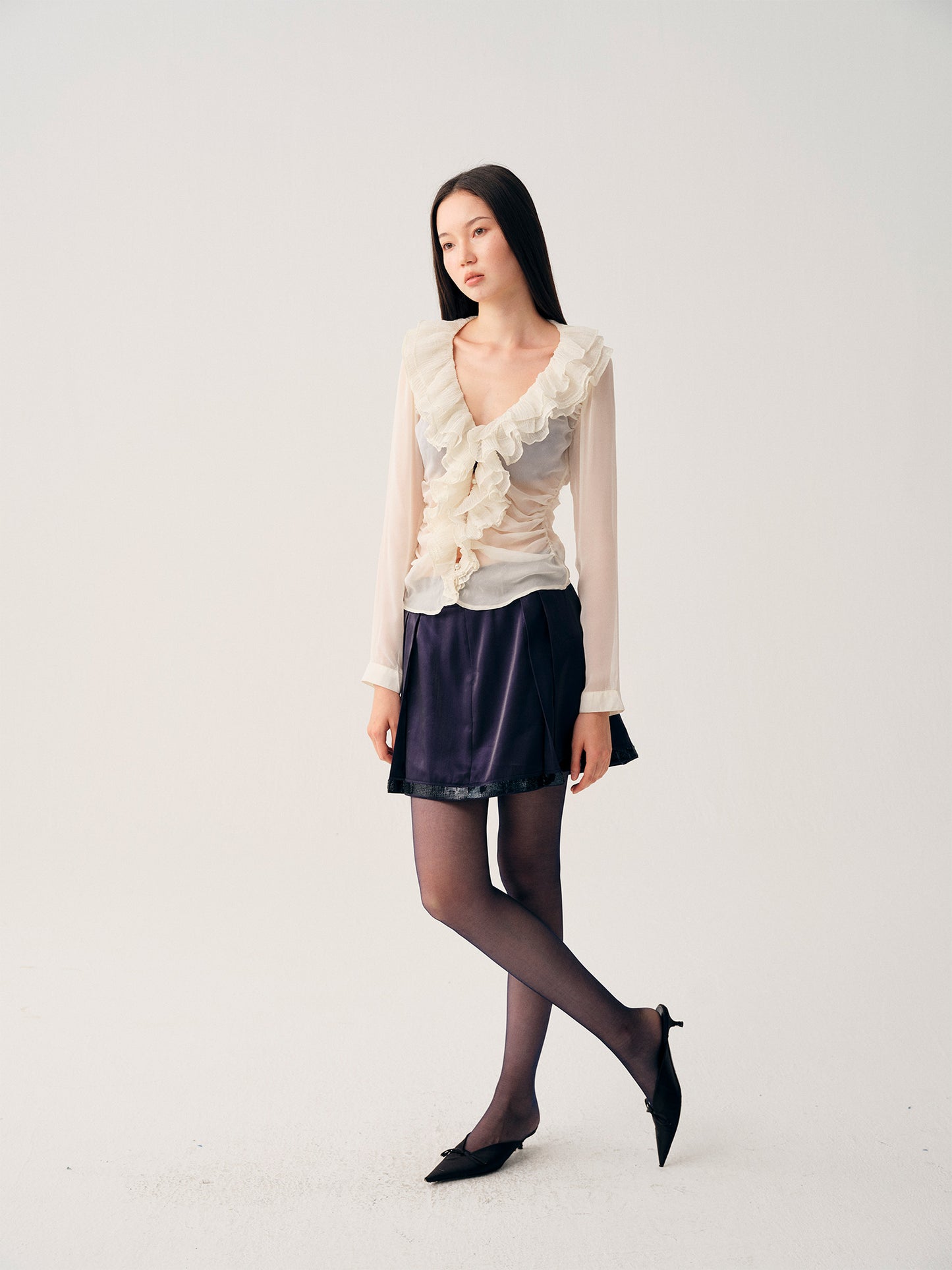 Dotyears Multi‑Layer Ruffled Cardigan