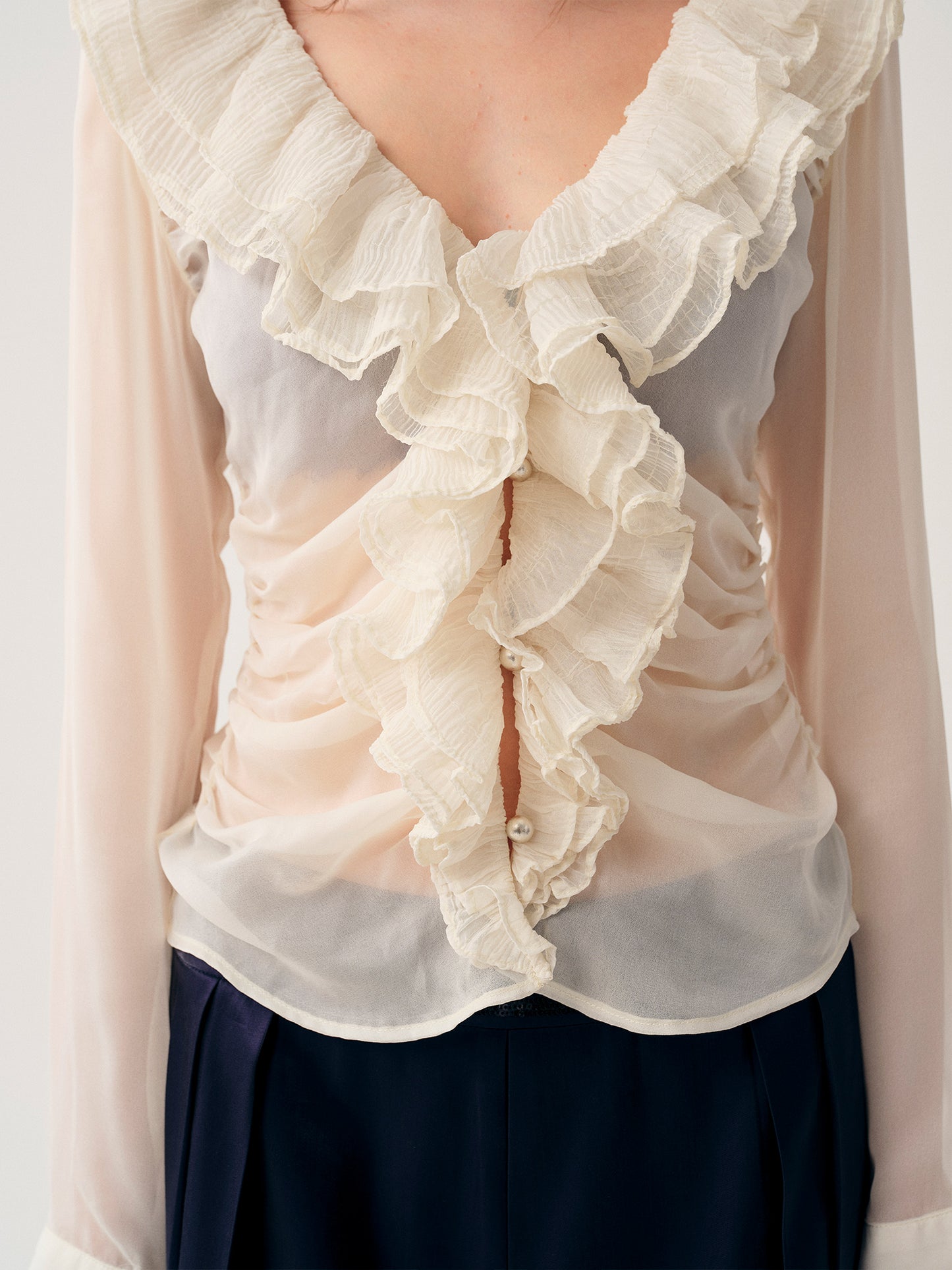 Dotyears Multi‑Layer Ruffled Cardigan