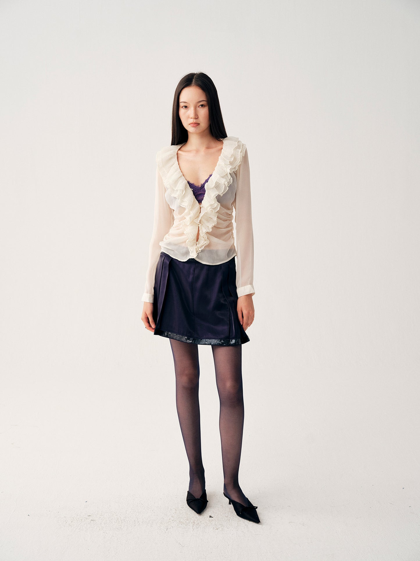 Dotyears Multi‑Layer Ruffled Cardigan