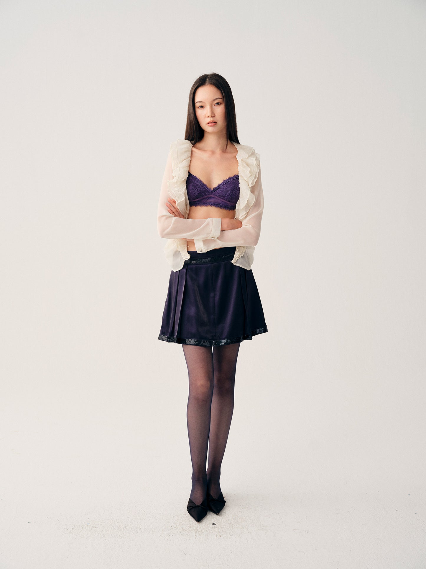Dotyears Multi‑Layer Ruffled Cardigan
