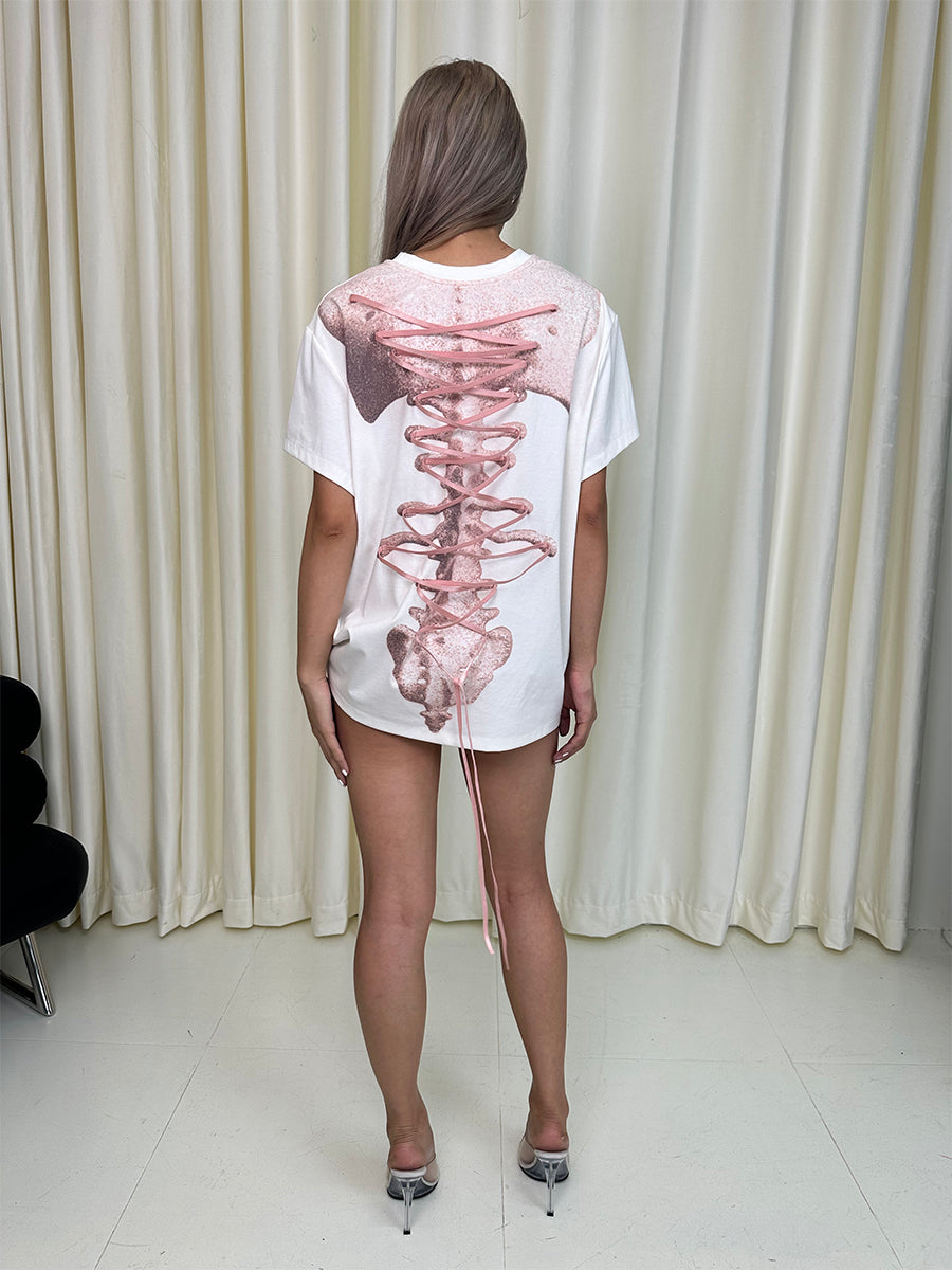 DotyearsxRoe2meDolly Original doll print strappy cotton loose T-shirt