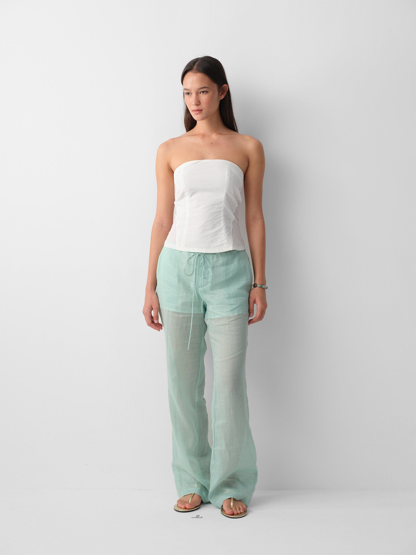 Hughum 26SS White Nylon Tube Top