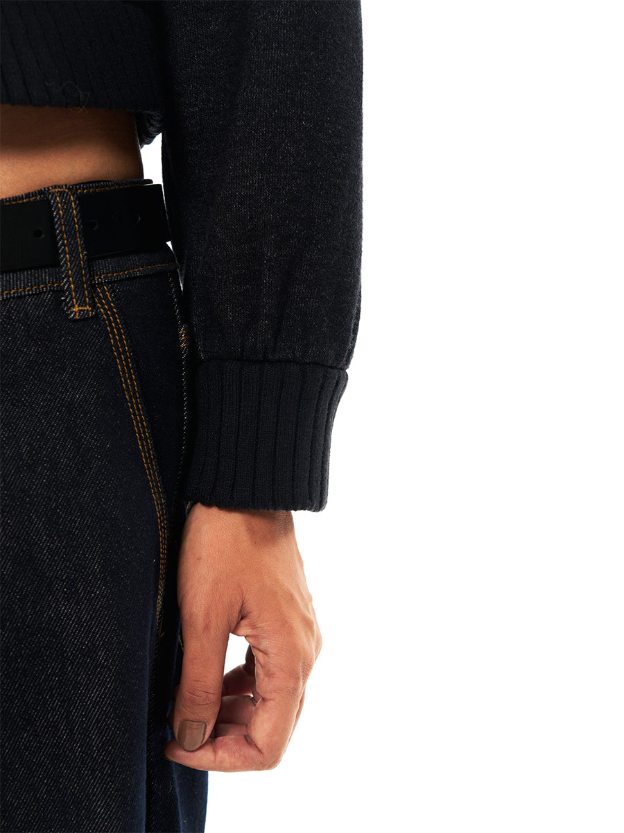 Hughum Dark blue low-rise straight-leg jeans