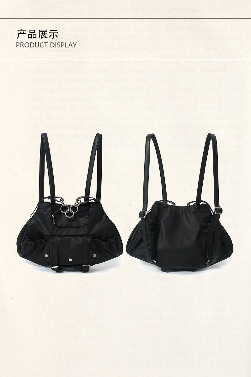 Dotyears24ss Carry a backpack in black waterproof nubuck fabric