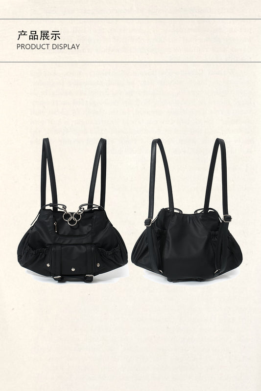 Dotyears24ss Carry a backpack in black waterproof nubuck fabric