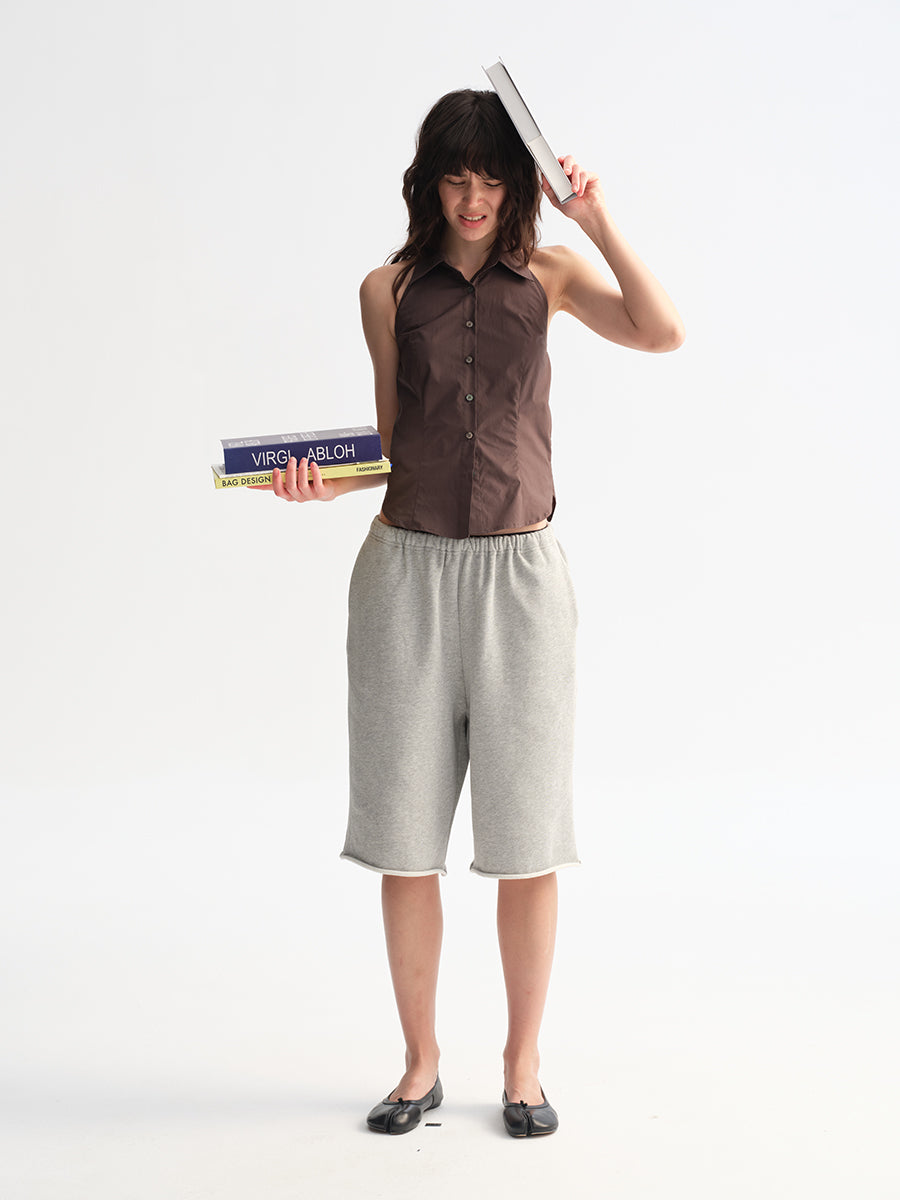Hughum Cottony Halter Shirt Vest